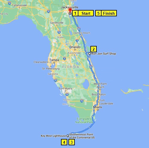 Krazy Key West 1000 map